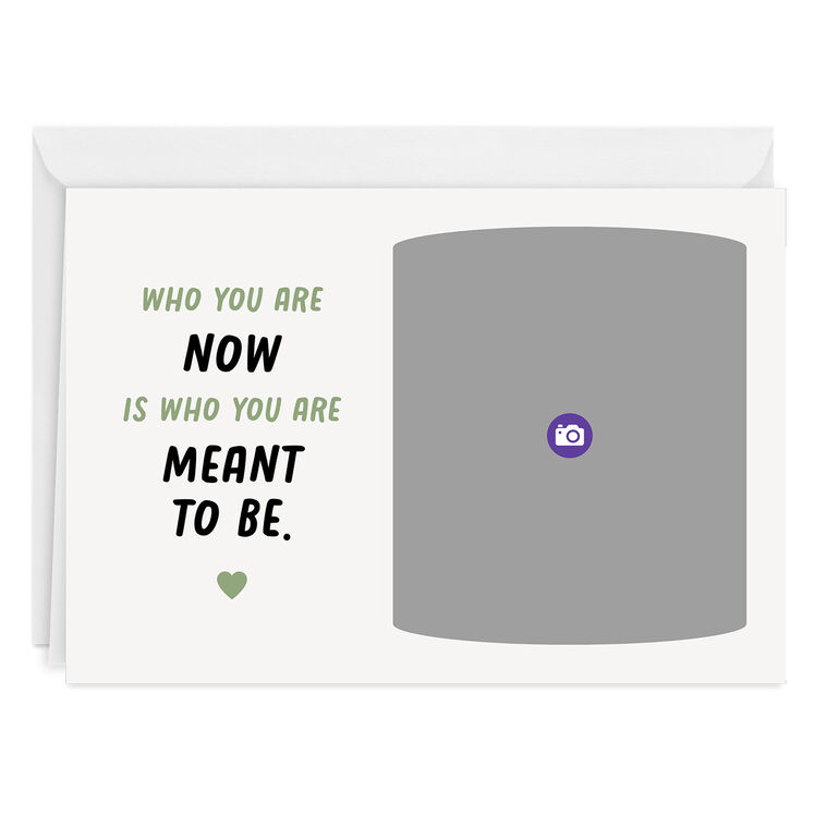 Encouragement Message and Photo Personalized Card Card Front indicating personalization image number 3