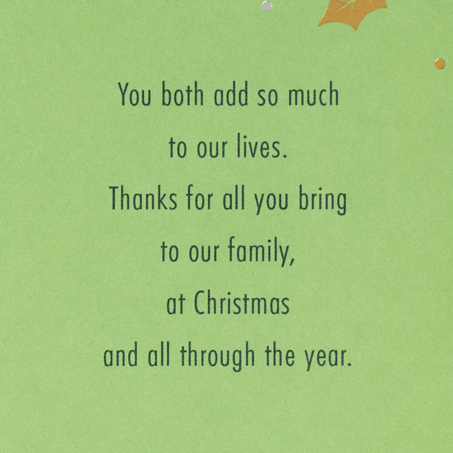 Festive Botanicals Son and Daughter-in-Law Christmas Card Sentiment image number 3