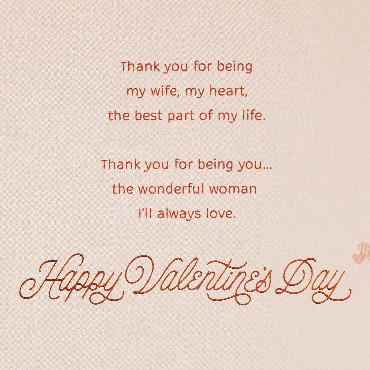 Pink Flowers Valentine's Day Card for Wife Sentiment image number 2