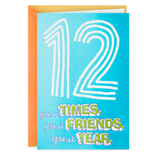 Great Times 12th Birthday Card, 