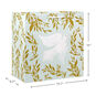 Dove on Light Green With Gold Vines XL Gift Bag measurement image number 3