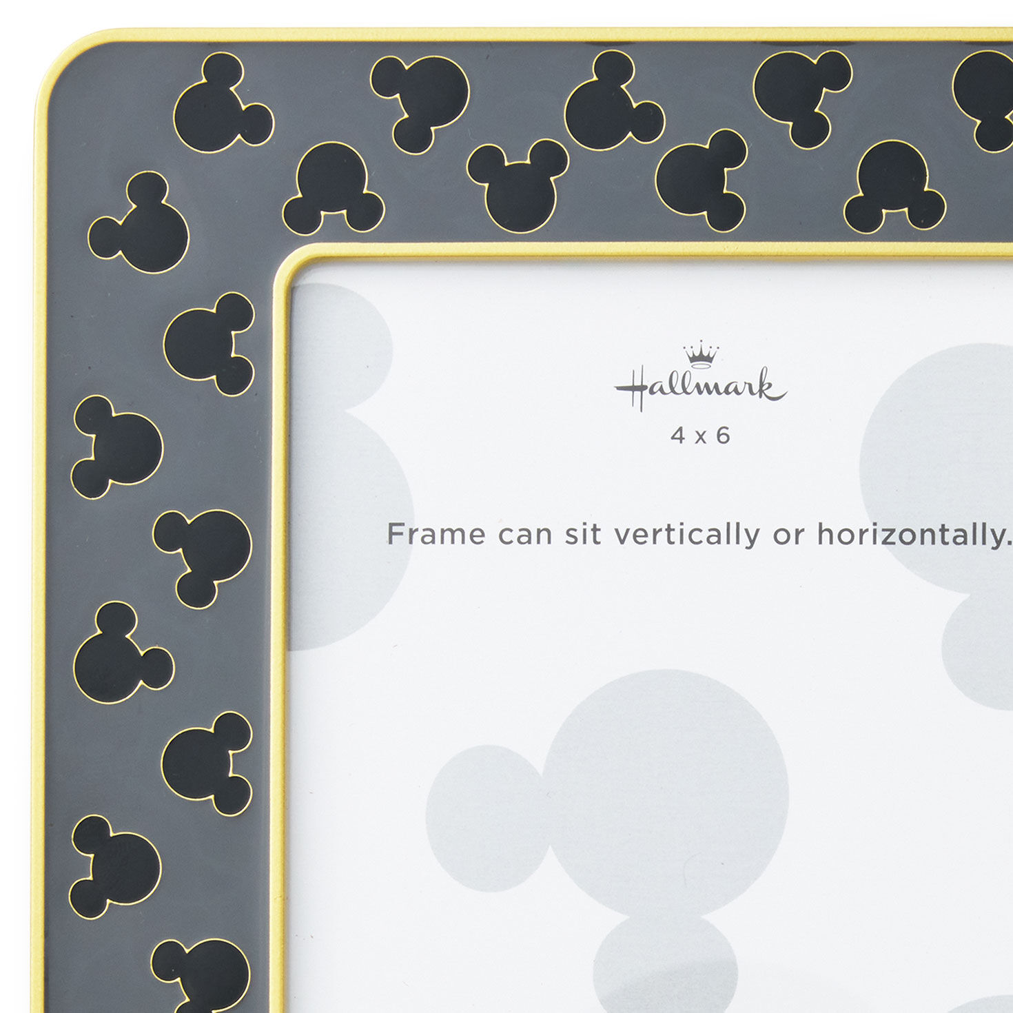 Disney Mickey Mouse Heads Gray Picture Frame upclose view image number 4