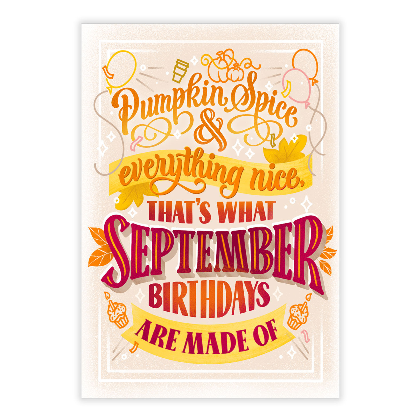 What September Is Made Of Personalized Birthday Card front image number 2