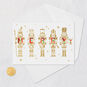Gold Nutcrackers Red and Green Christmas Card Card Front with Envelope and Gold Seal image number 5