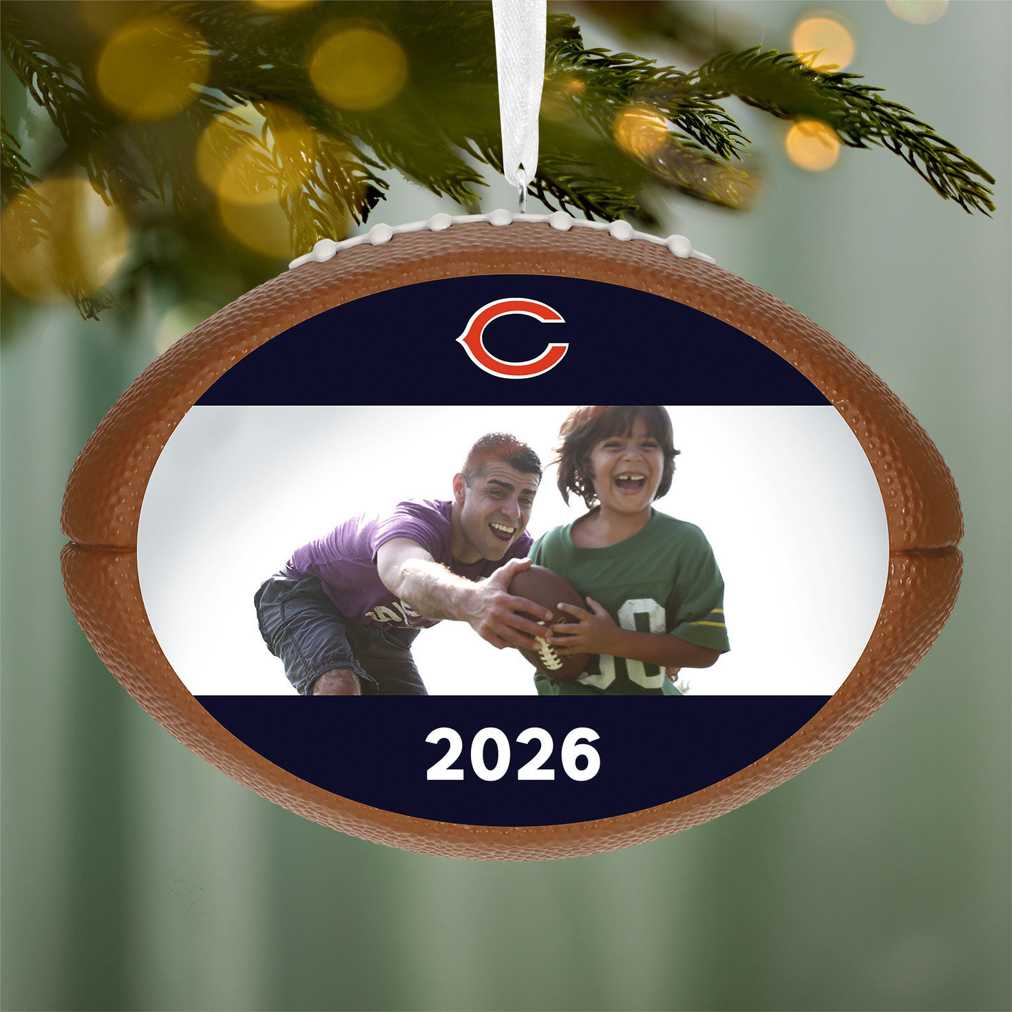 NFL Chicago Bears Football Personalized Ornament