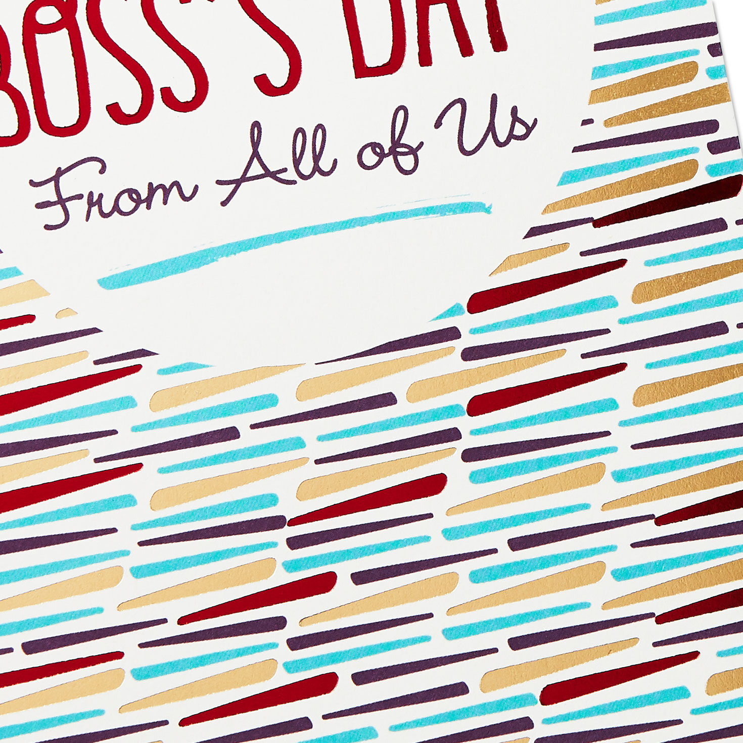 Colorful Dashes Boss's Day Card From All Card Front Detail image number 4