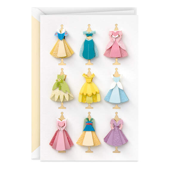 Disney Princess Dresses Blank Card