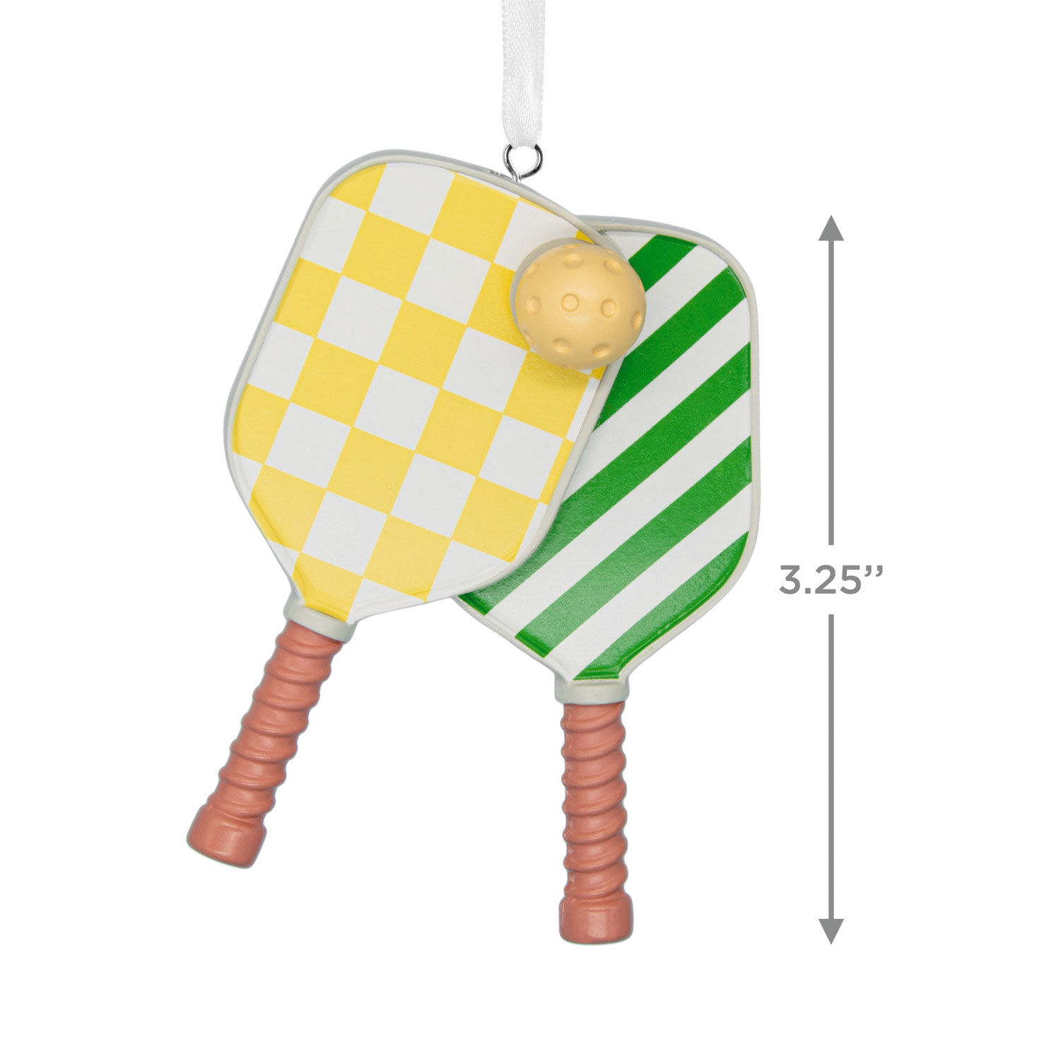 Pickleball Paddles Christmas Ornament measurement image number 3