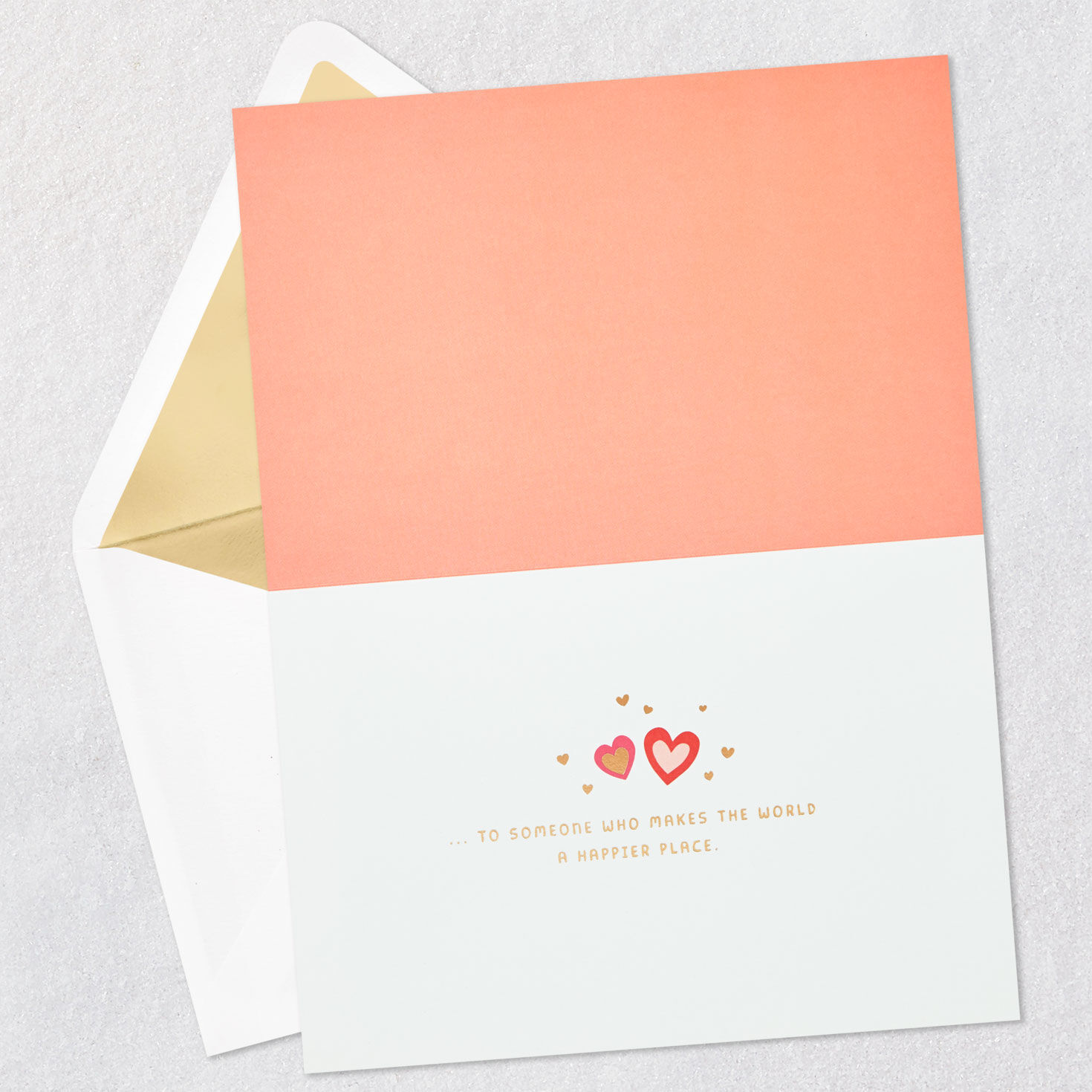 Peanuts Gang With Hearts Happy Valentine's Day Card Open card with envelope image number 3