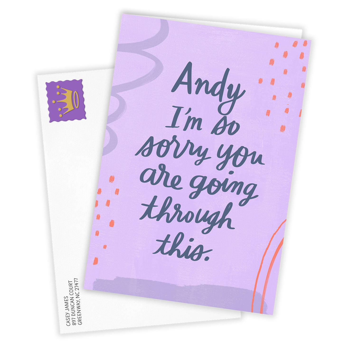 Abstract Designs Folded Support Photo Card  image number 2