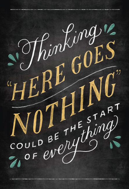 chalkboard poster encouragement card
