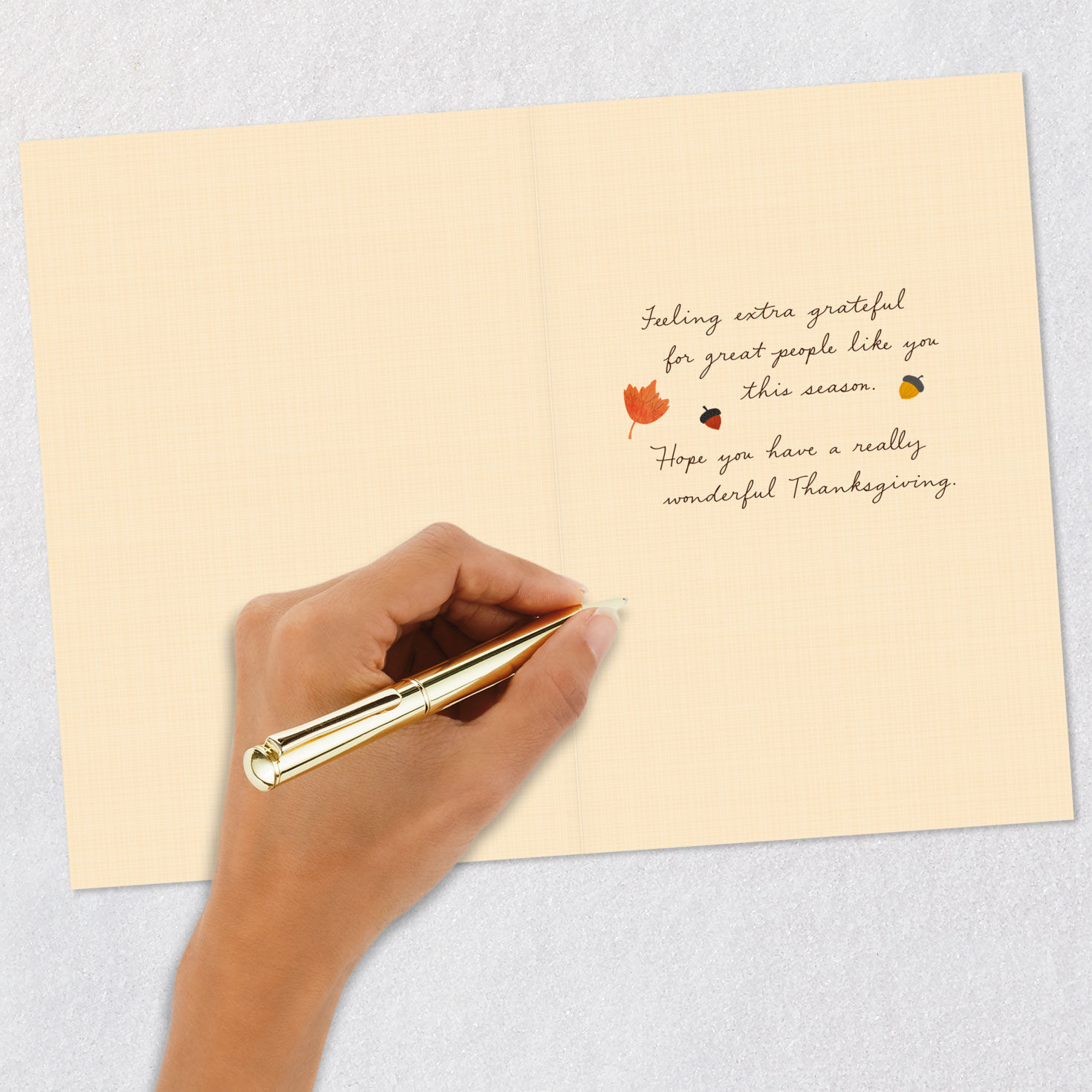 Vintage Fall Scene Thanksgiving Card Signing card image number 6