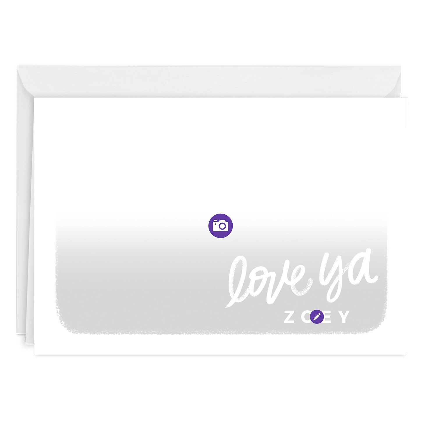 White Frame Love Ya Horizontal Custom Love Card, , large image number 3