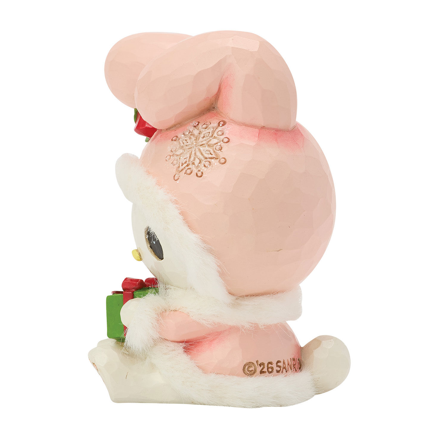 Jim Shore My Melody White Bunny With Gift Statue side image number 3