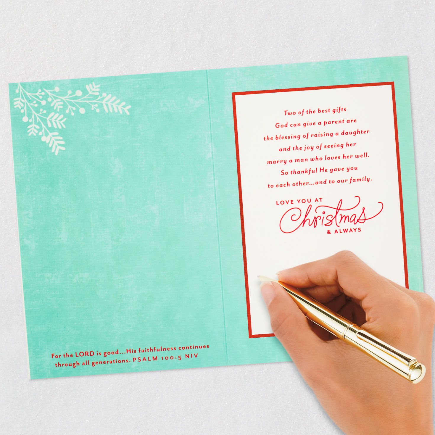 So Thankful Religious Christmas Card for Daughter and Son-in-Law, , large image number 7