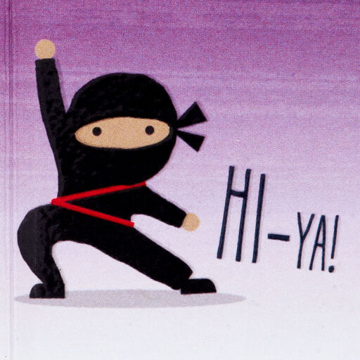 3.25" Mini Hi-ya! Ninja Thinking of You Card, 