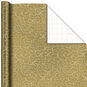 Gold Filigree Metallic Christmas Wrapping Paper Roll  image number 1