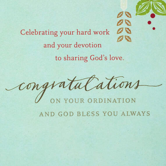 Called and Ordained Religious Clergy Ordination Card, , large image number 2