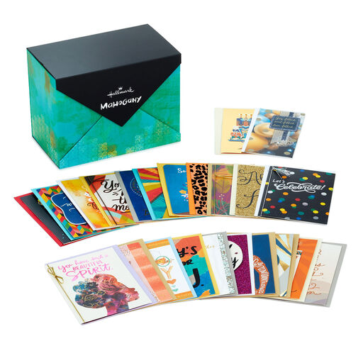 Suzile 2 Packs Greeting Card Keeper Card Organizer Book Wood Card Album  Binder Card Keepsake Photo Album with Metal Buckles Binding for Holiday