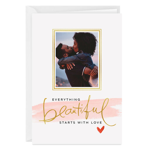 Everything Starts With Love Folded Love Photo Card, 