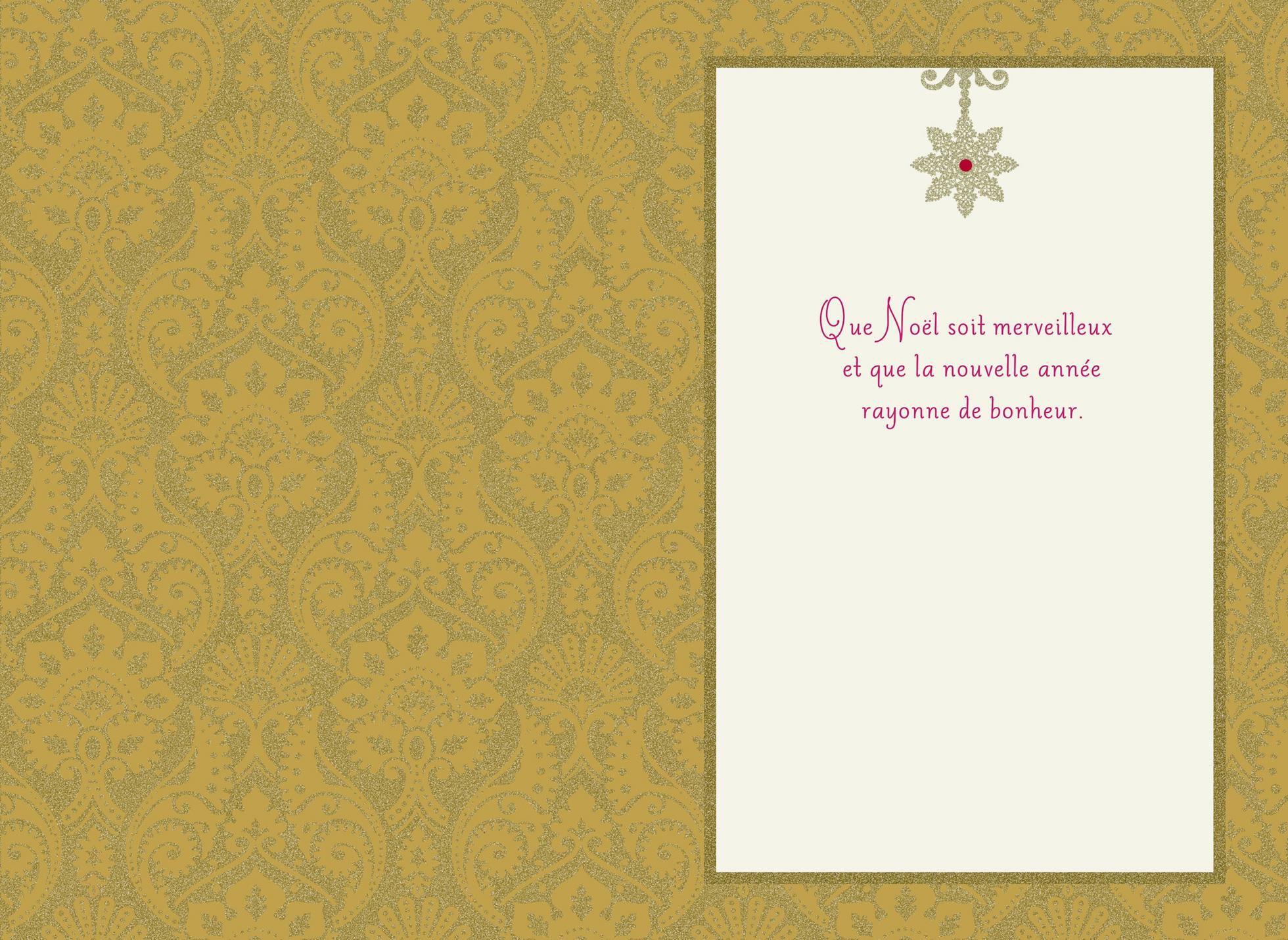 Une Pensée Pour Noël French-Language Christmas Card