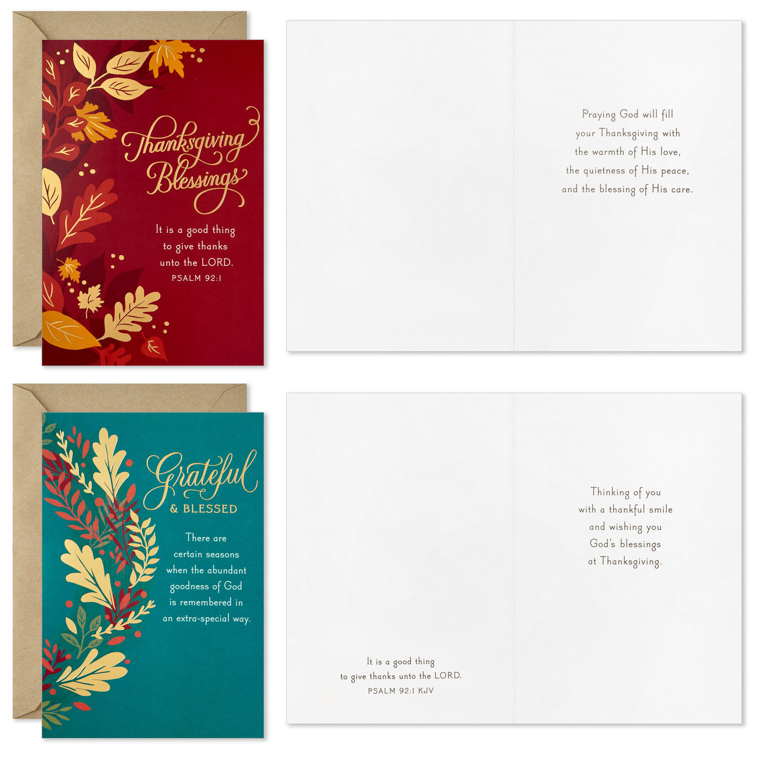 Blessings Religious Assorted Boxed Thanksgiving Cards, Pack of 16, , large image number 3