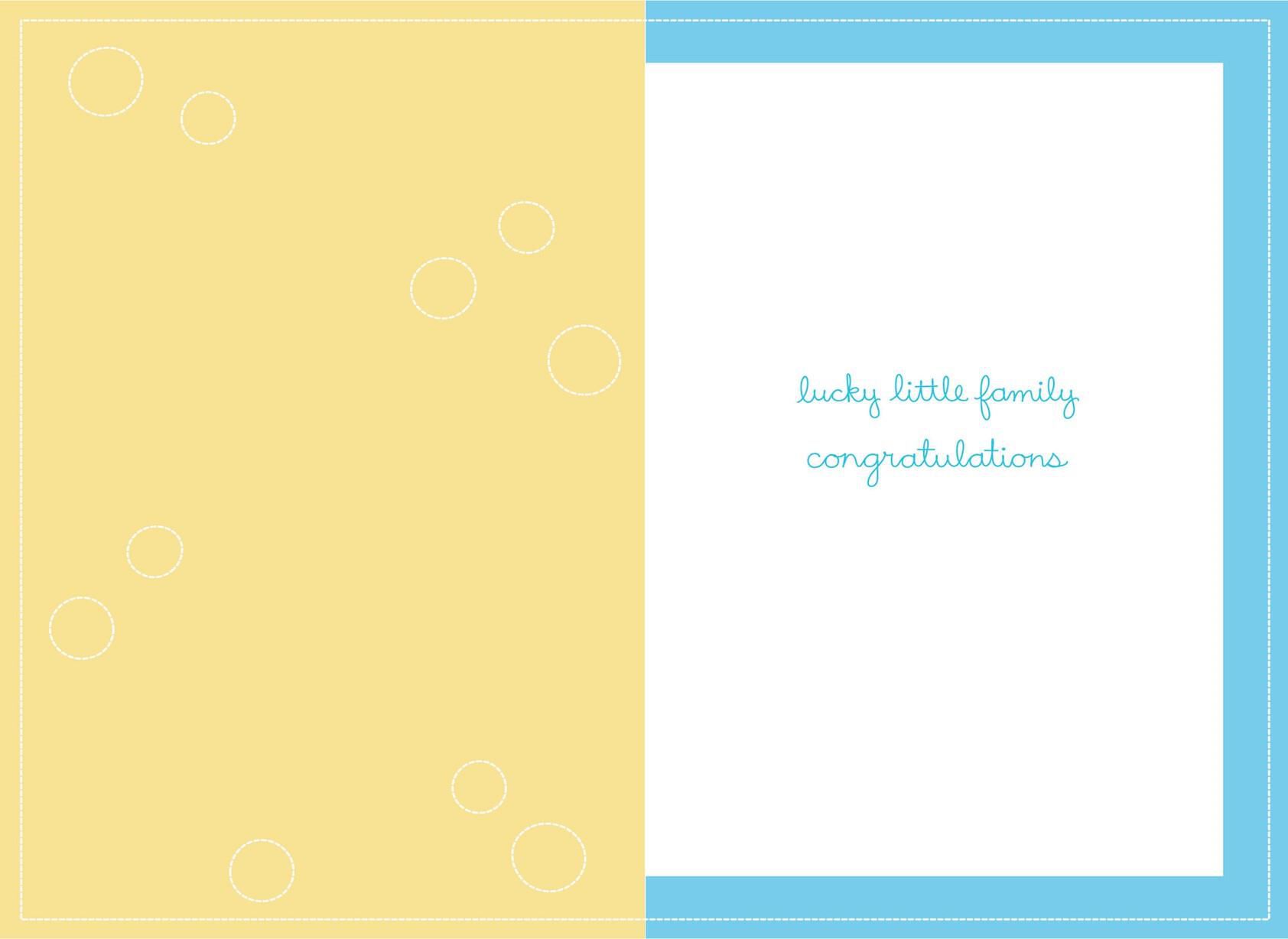 Lucky Little Boy New Baby Card