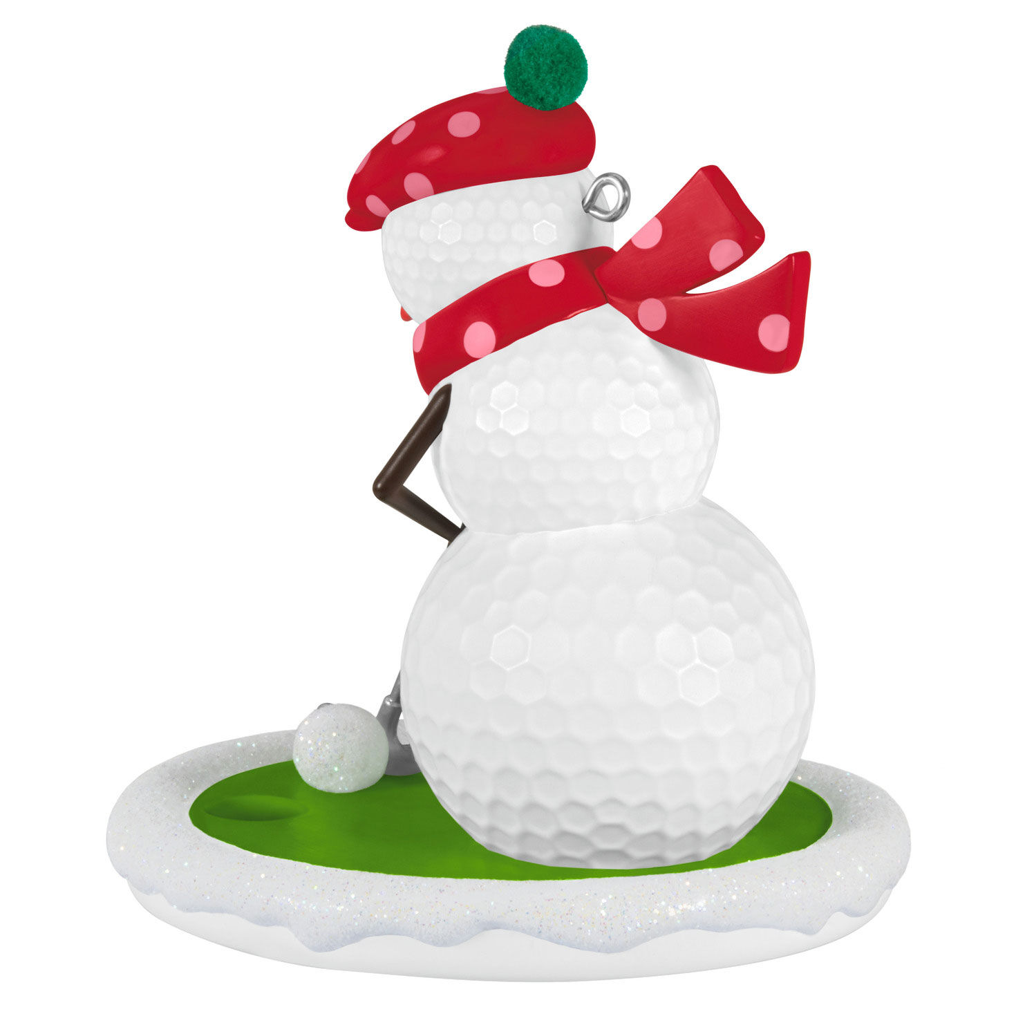 Golfing Snowman Keepsake Ornament Back image number 6