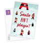 Elves Penguins in Snow Personalized Christmas Card Card  front with Envelope  image number 2