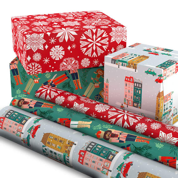 Cozy Traditions 3-Pack Christmas Wrapping Paper, , large image number 2
