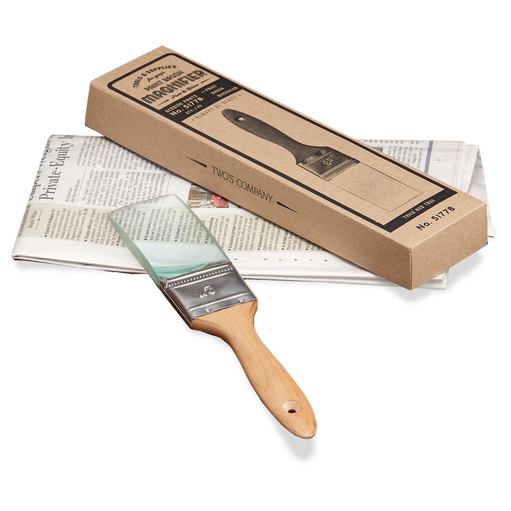 Two's Company Paint Brush 2x Magnifier Desk Accessories Hallmark