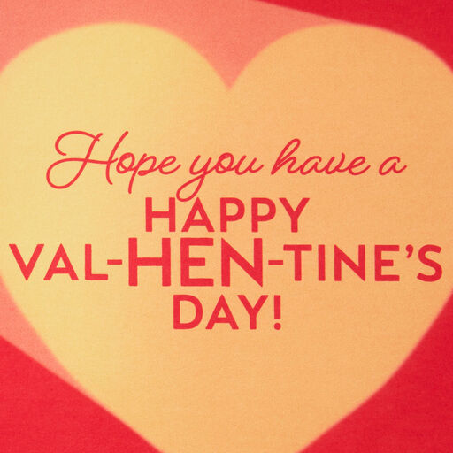 Clucking Chickens Funny Musical Valentine's Day Card, 