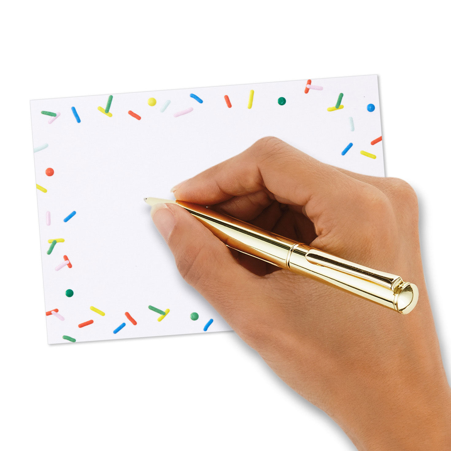 Sprinkles Border Single-Panel Note Cards Pack  image number 4