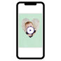 Personalized Mint Green Heart Frame Blank Photo Card  image number 1