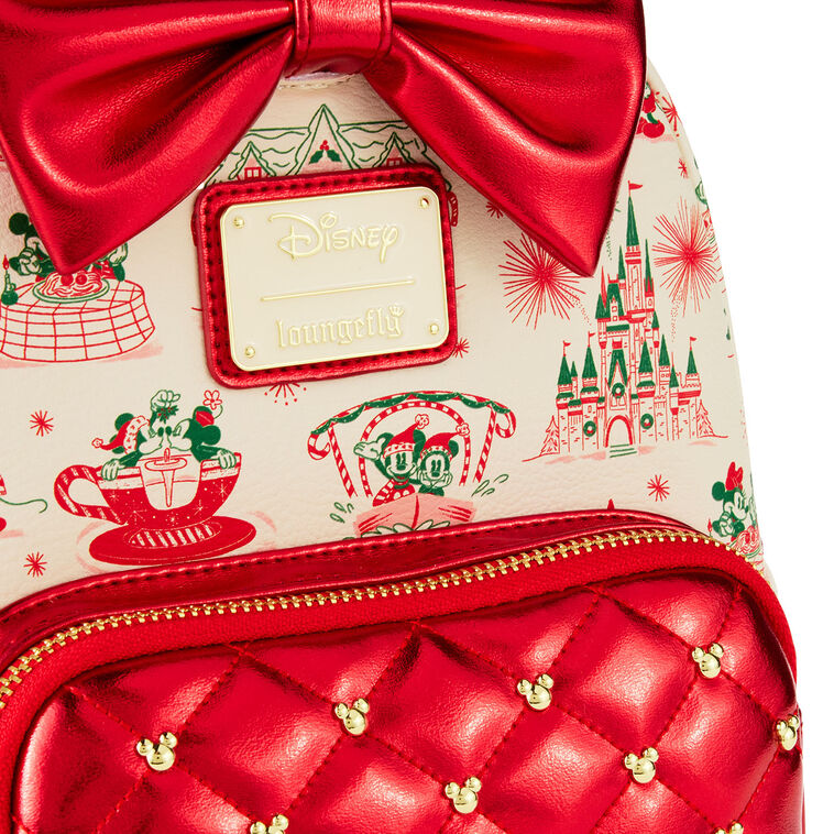 christmas mini backpacks Sanrio Stocking Gifts Backpack It will feel like the festive season everywhere you go with this Loungefly mini backpack featuring strings of coloured lights Loungefly Disney The Nightmare Before