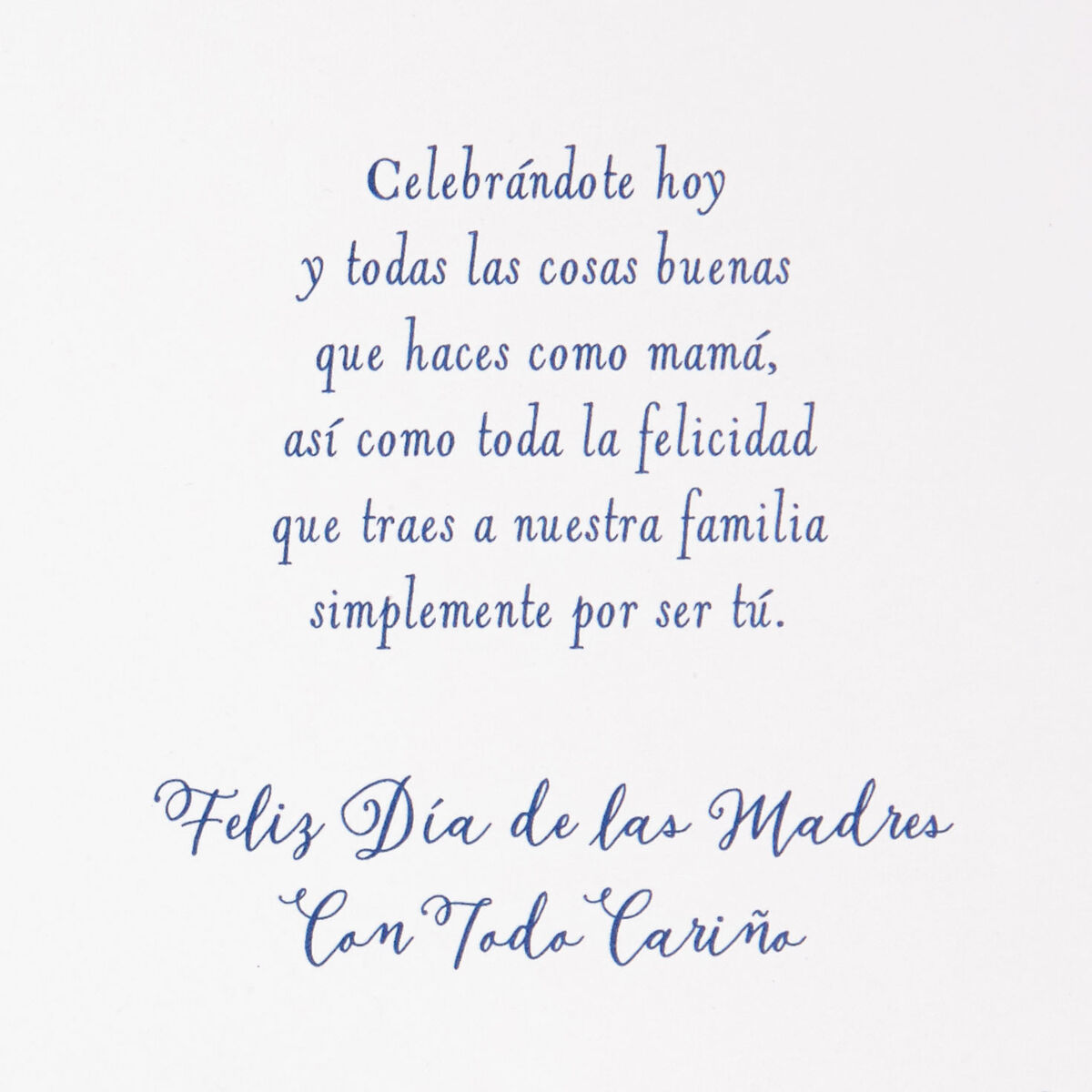 Celebrating You SpanishLanguage Mother's Day Card for DaughterinLaw