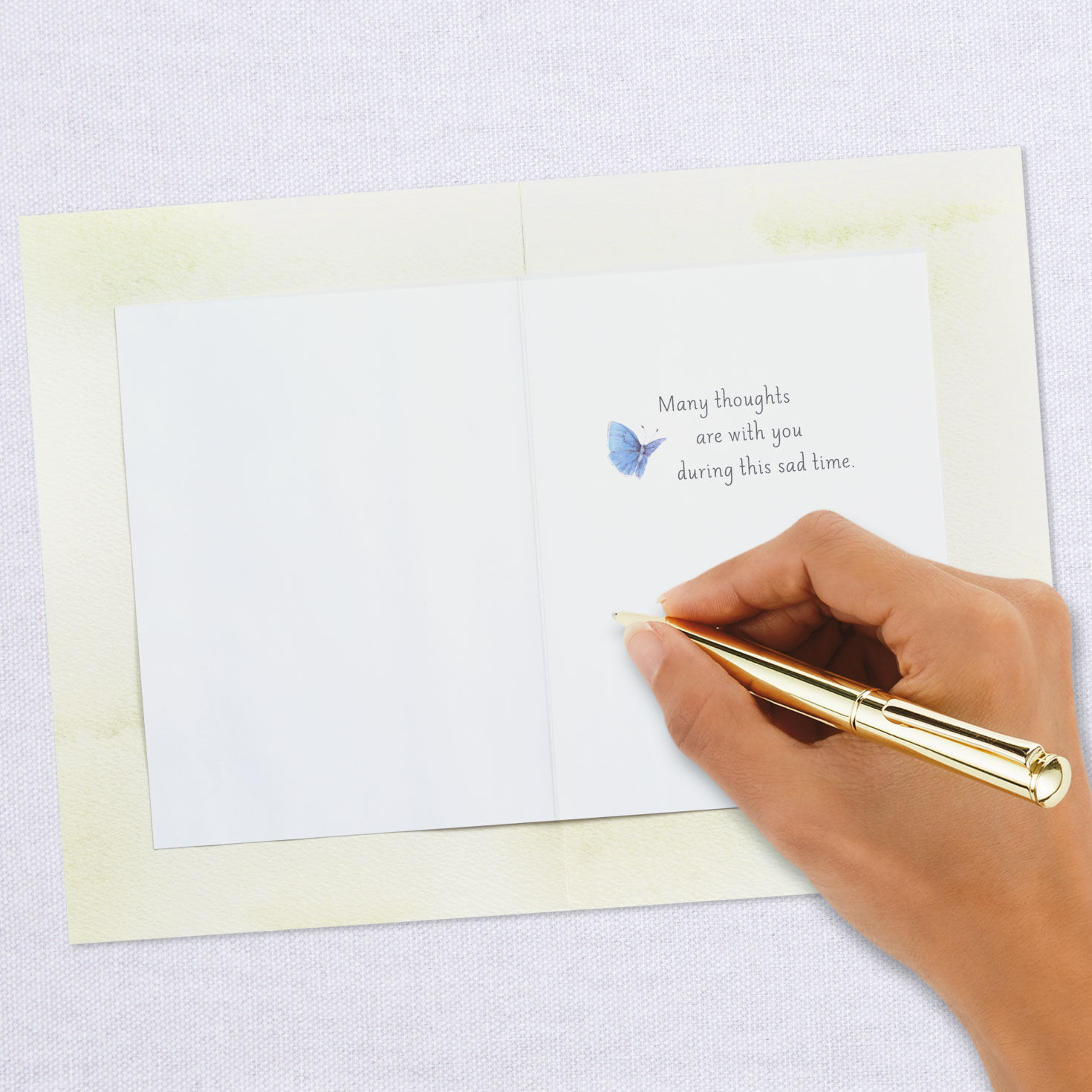 Marjolein Bastin Wreath With Butterflies Sympathy Card, , large image number 6