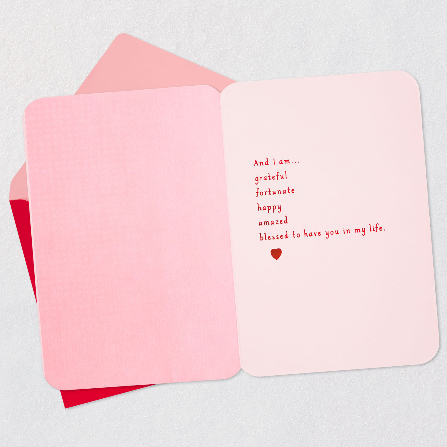 Compliments and Hearts Card Open card with envelope image number 3