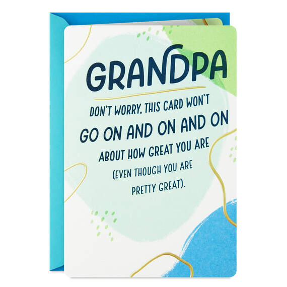 Thanks for Being So Awesome Father's Day Card for Grandpa, , large image number 1