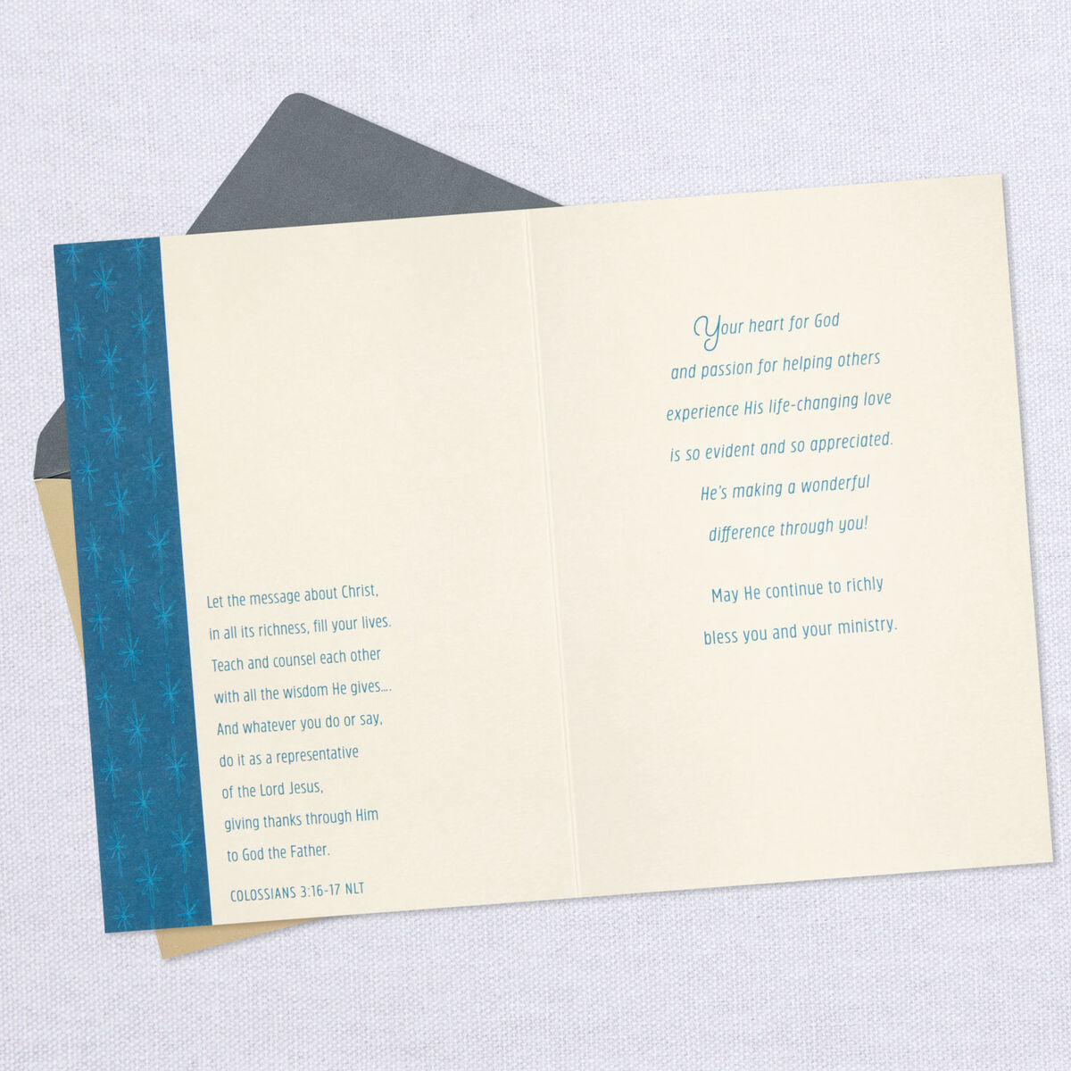 Thanking God for Your Service Religious Thank You Card Greeting Cards