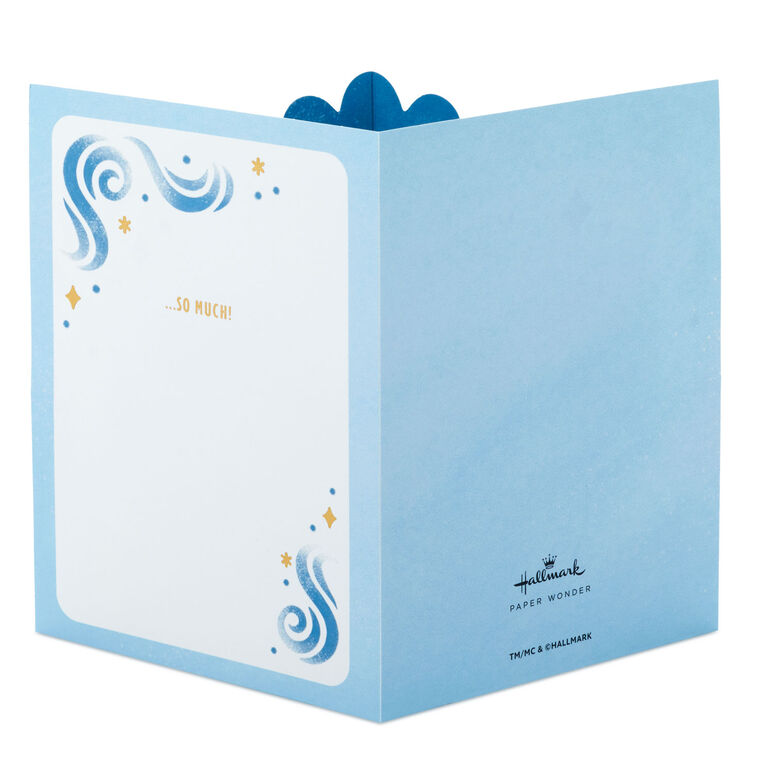 Blue and Gold 3D Pop-Up Thank-You Card, , large image number 2