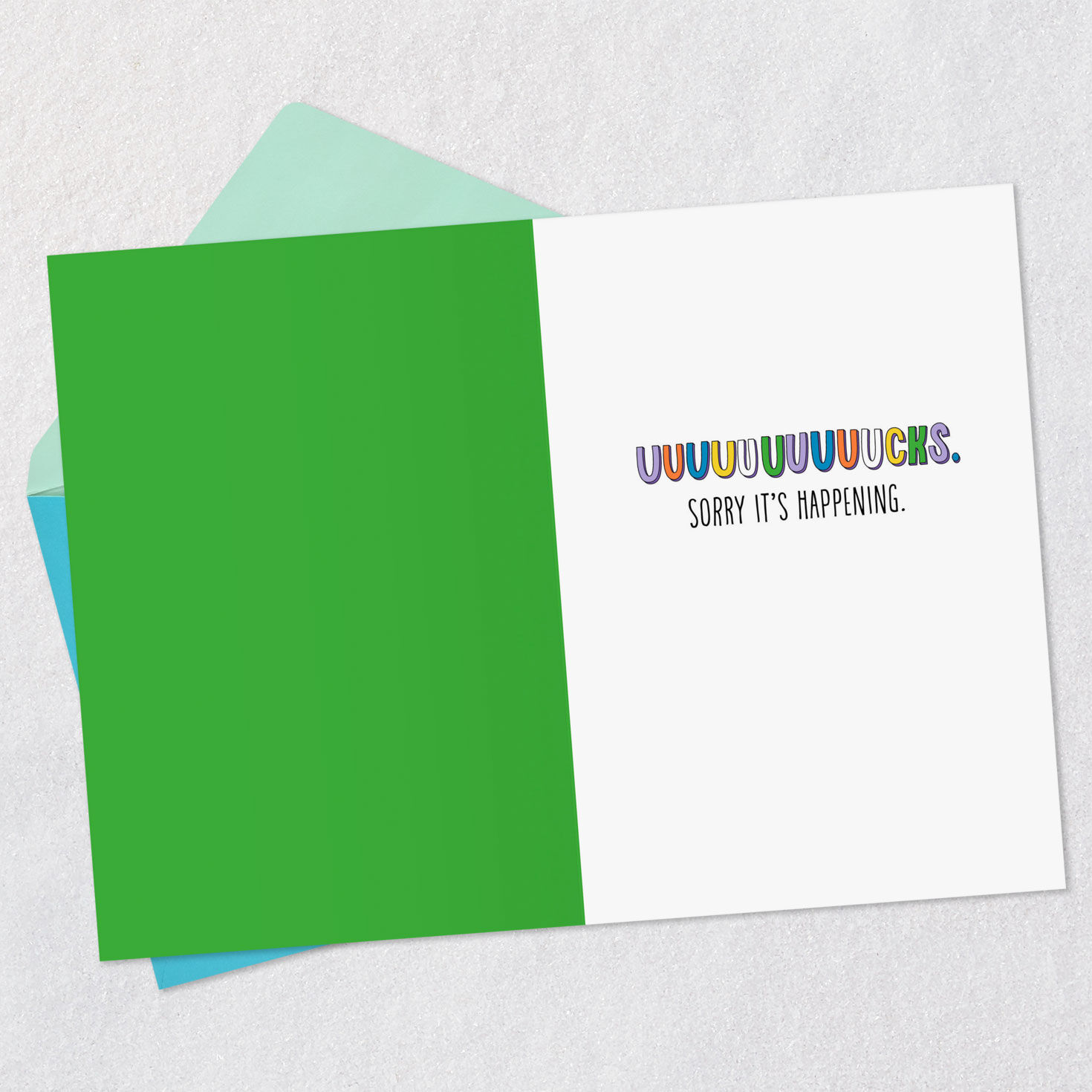 Megaphone Message Encouragement Card Open card with envelope image number 3