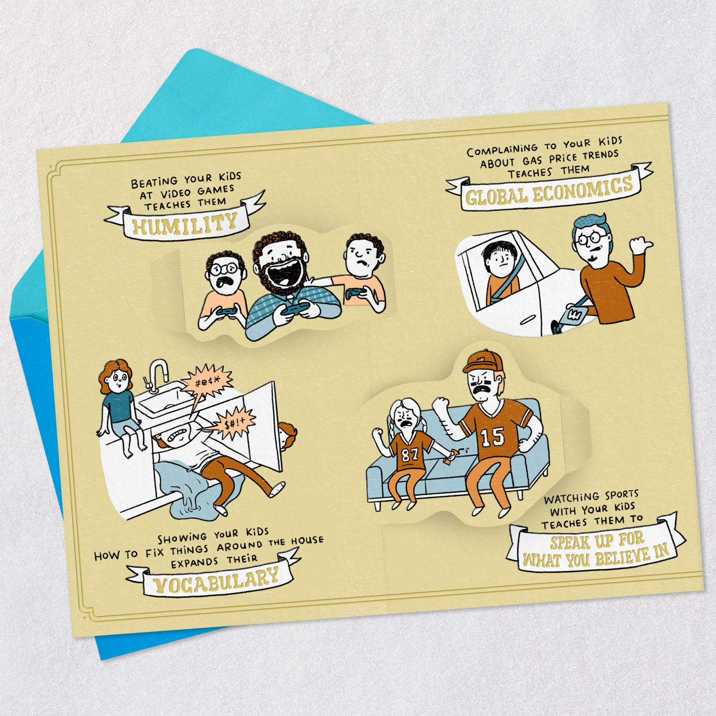 Lessons From Dad Funny Pop-Up Father's Day Card for only USD 7.99 | Hallmark