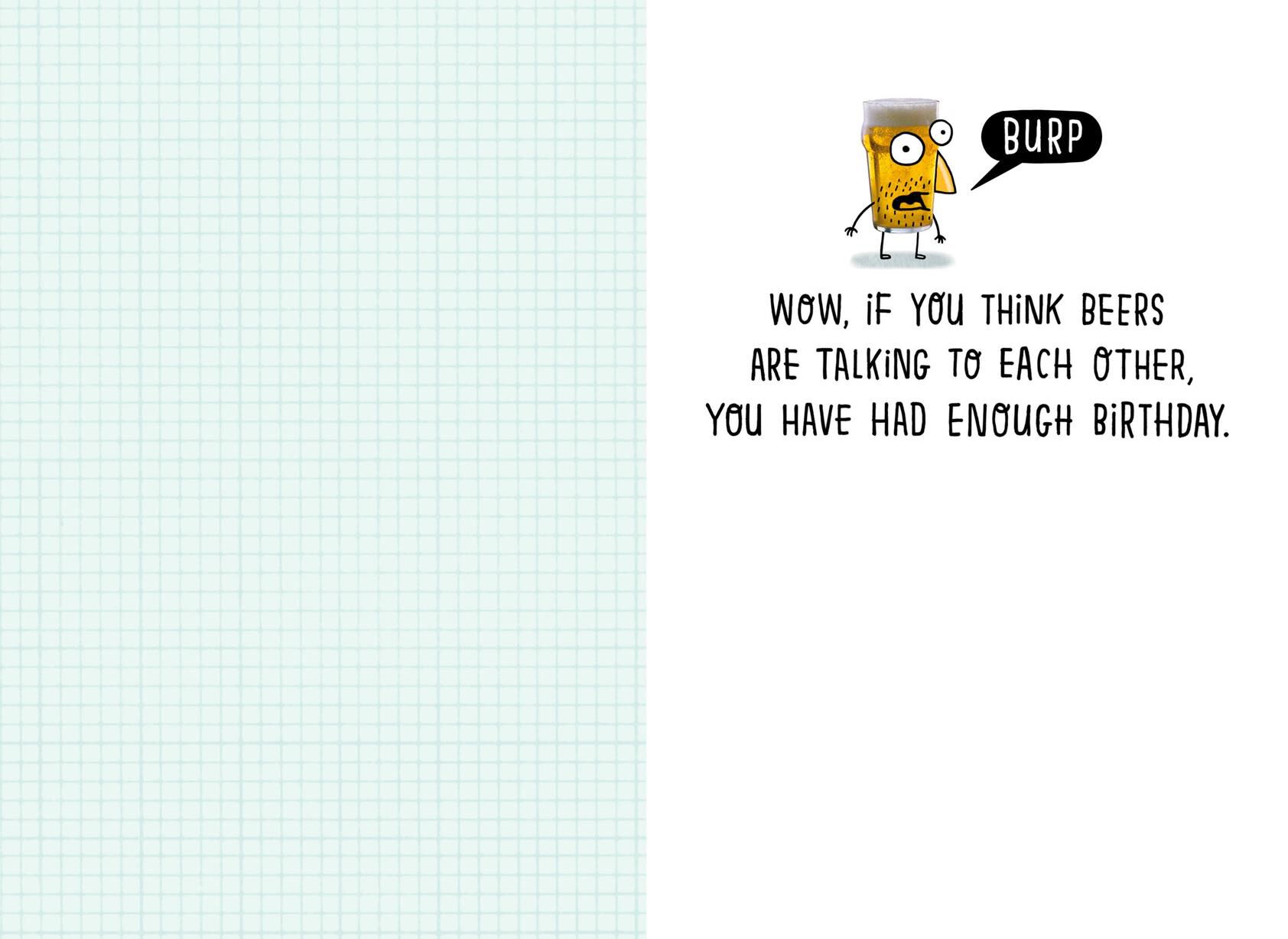 Beer Birthday Quiz Funny Birthday Card