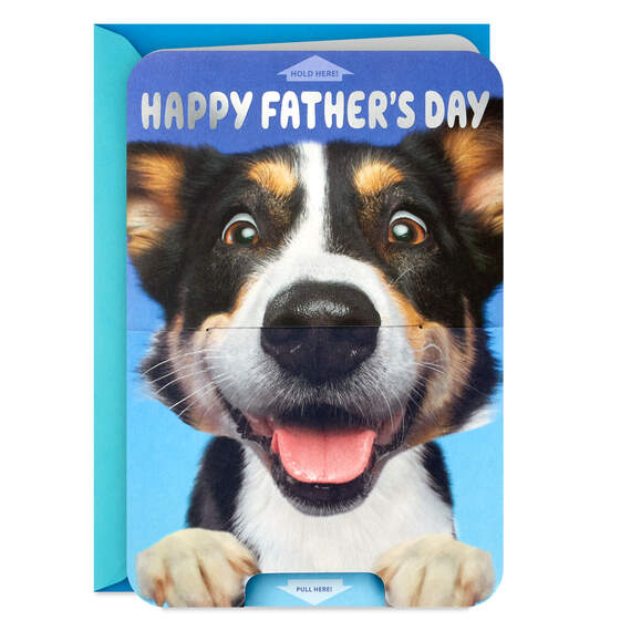 Begging Dog Funny Father's Day Card With Sound, , large image number 1