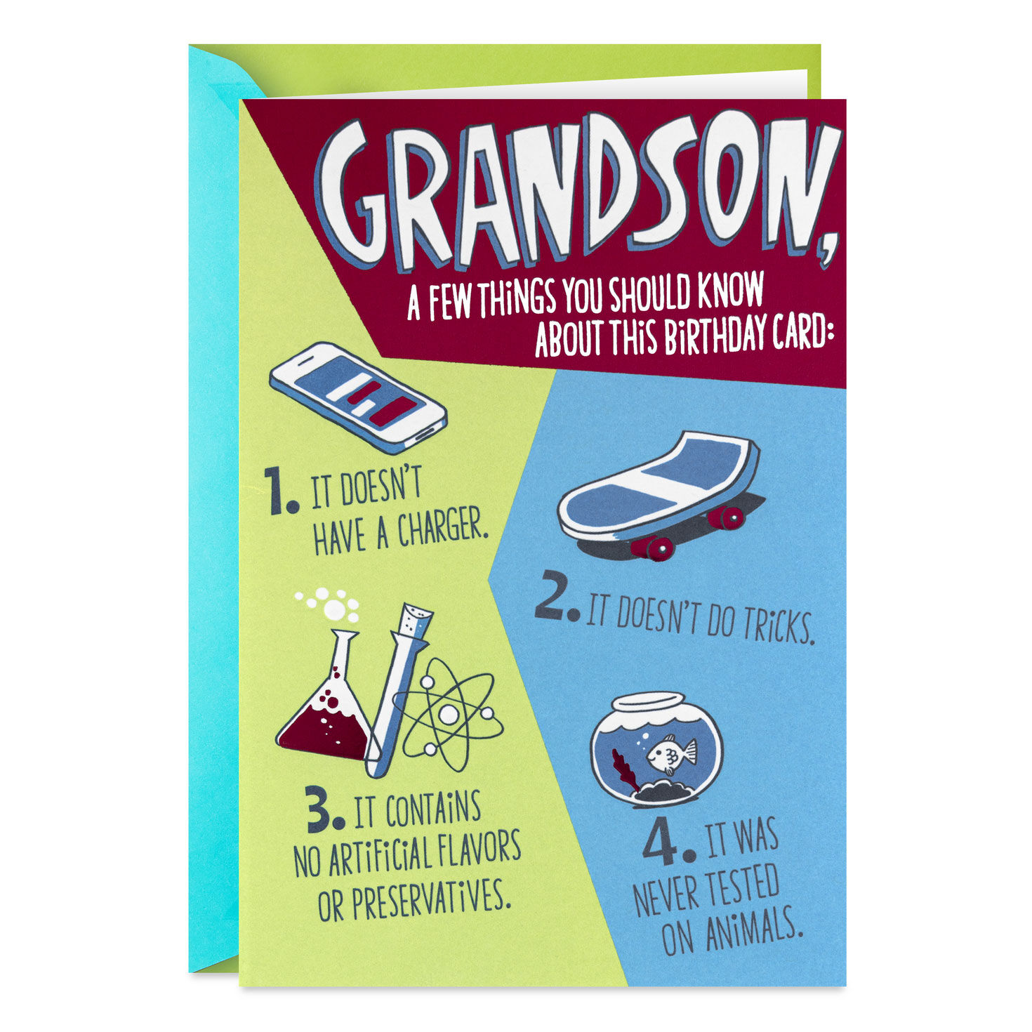 Seriously Big Wishes Funny Pop-Up Birthday Card for Grandson