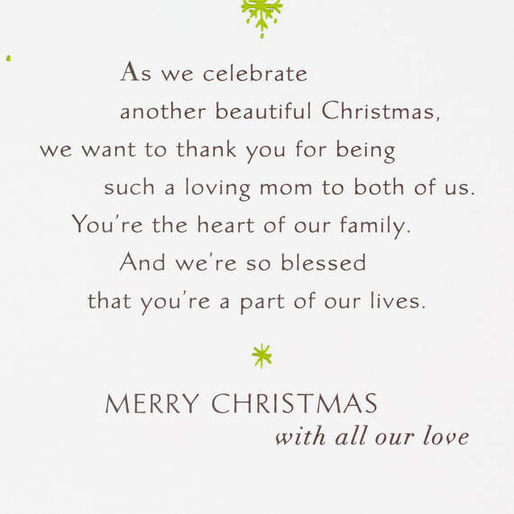 Heart of the Family Christmas Card for Mom From Both, , large image number 2