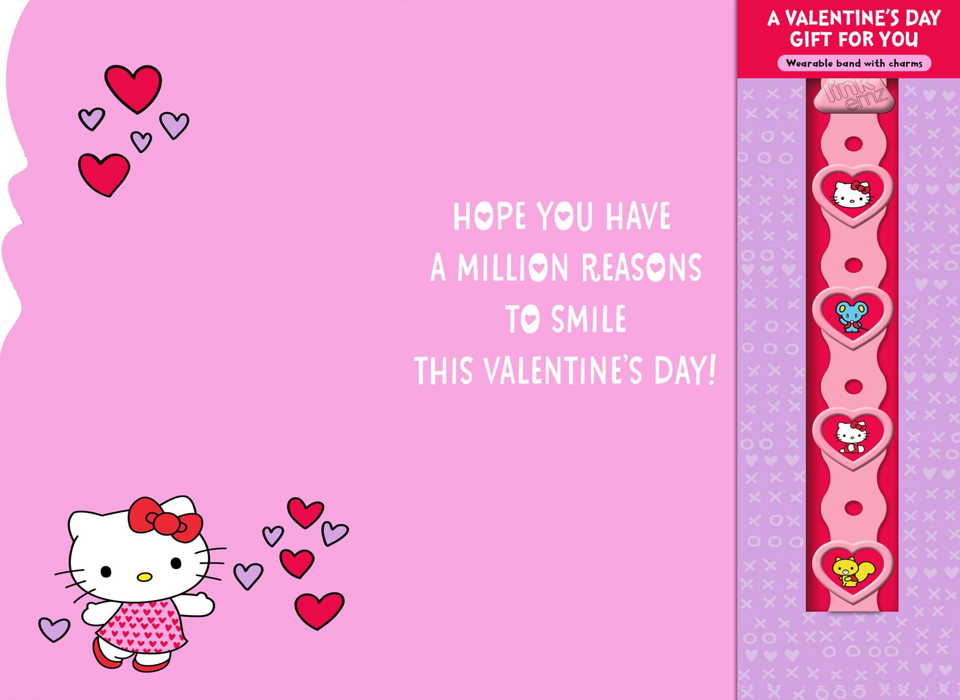 Hello Kitty® Lovable You Valentine's Day Card With Link'emz Wristband