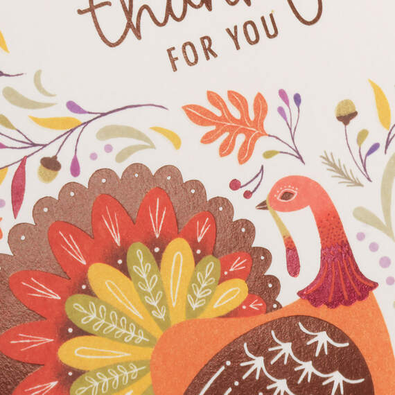 Thankful for You Thanksgiving Card, , large image number 4