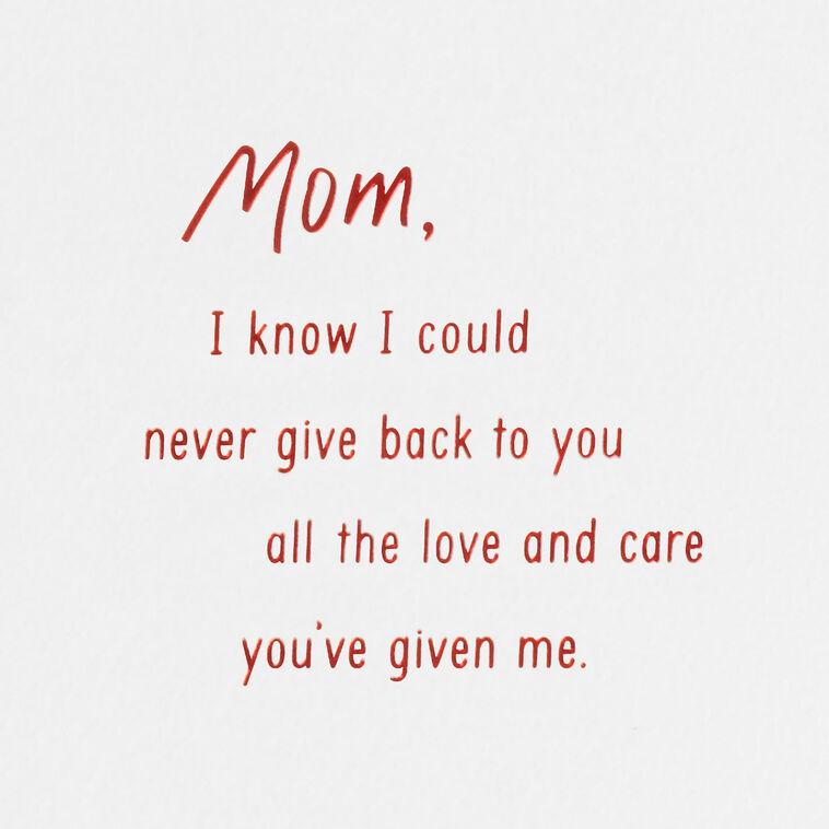 Gold Holly Leaves and Greenery Mom Christmas Card From Son Sentiment  image number 2